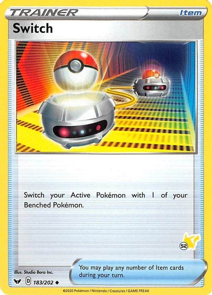 Switch - 183/202 (#52 Pikachu Stamped) (183/202) (Battle Academy 2022) (BA22)