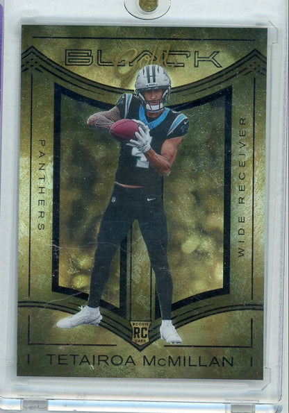 Tetairoa McMillan 2025 Panini Black Gold SP rookie card