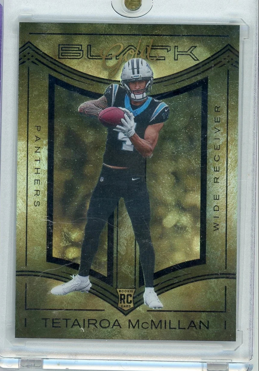 Tetairoa McMillan 2025 Panini Black Gold SP rookie card