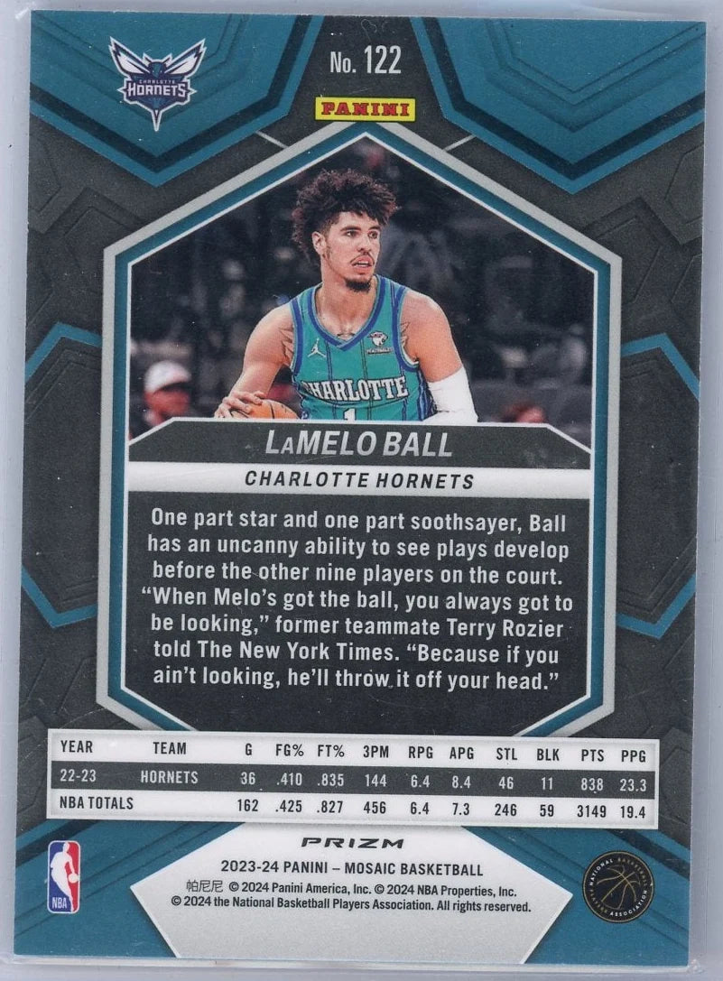 LaMelo Ball 2023-24 Panini Mosaic Genesis SP #122