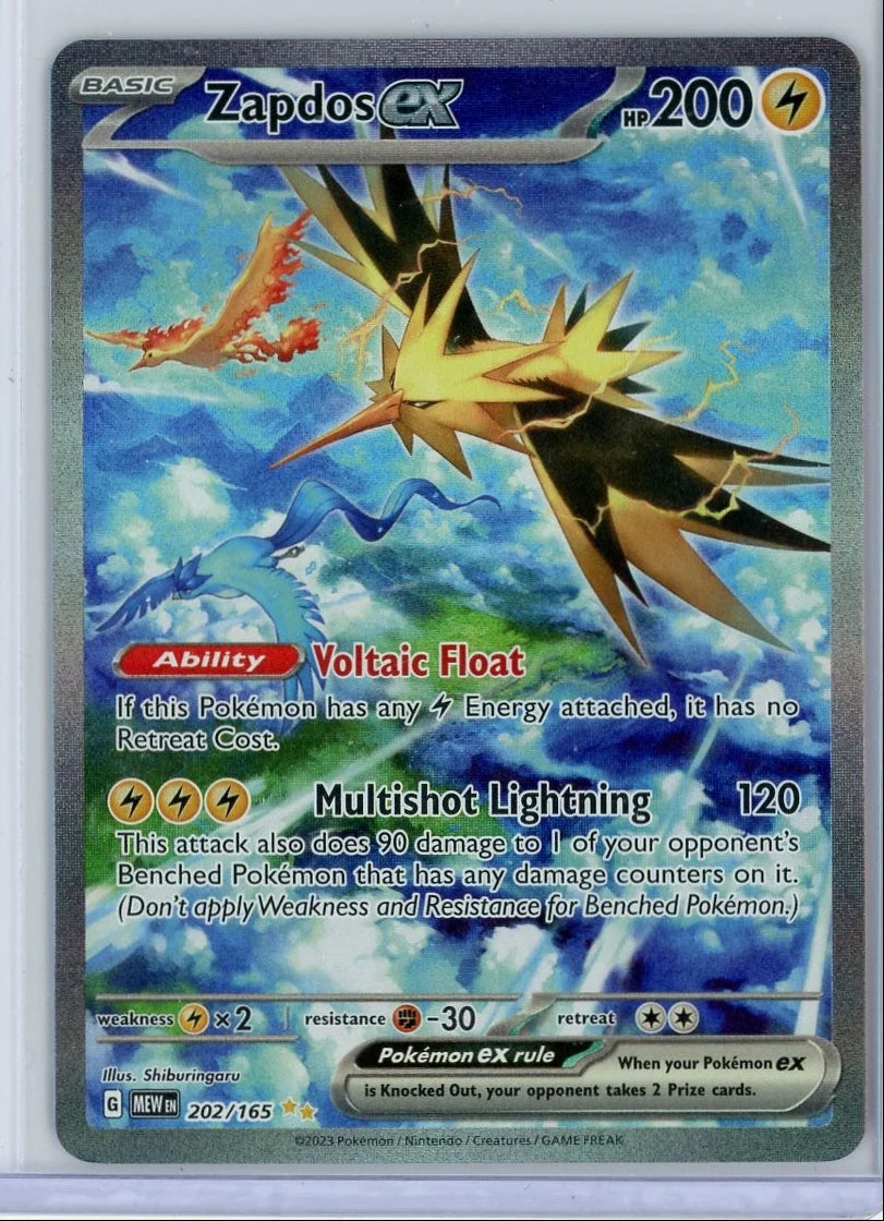Zapdos ex Pokémon 151 Special Illustration Rare #202/165