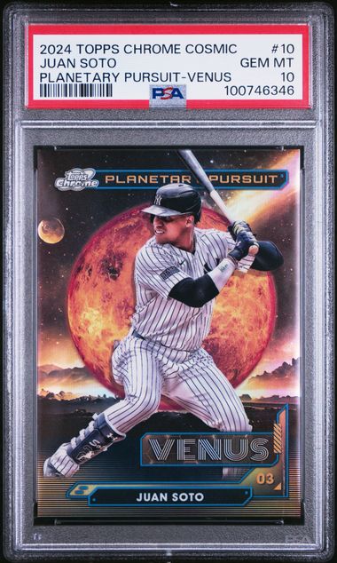 Juan Soto 2024 Topps Cosmic Chrome Planetary Pursuit Venus PSA 10