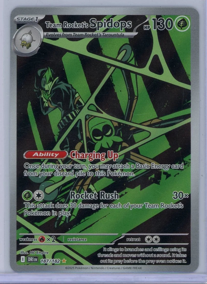 Team Rocket's Spidops 2025 Pokémon Destined Rivals #187/182