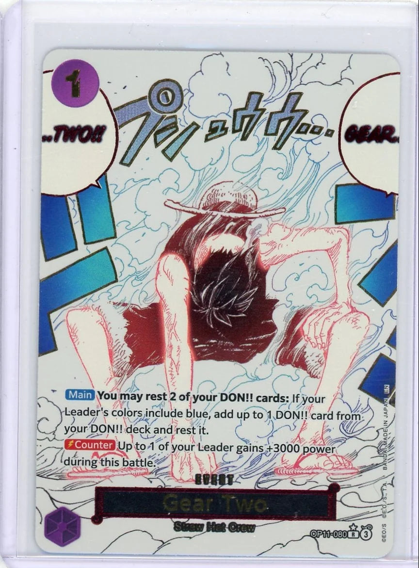 Monkey D. Luffy One Piece Gear Two A Fist of Divine Speed Alternate Art (OP11-080)