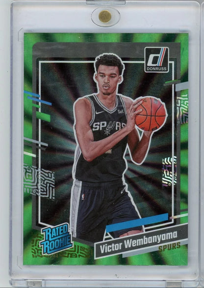 Victor Wembanyama 2023-24 Panini Donruss Green Lazer Rated Rookie