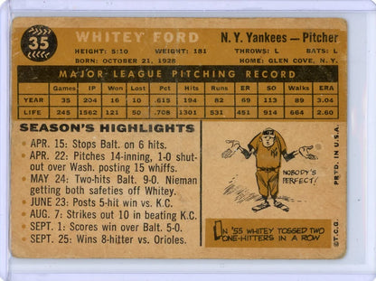 Whitey Ford 1960 Topps Baseball #35