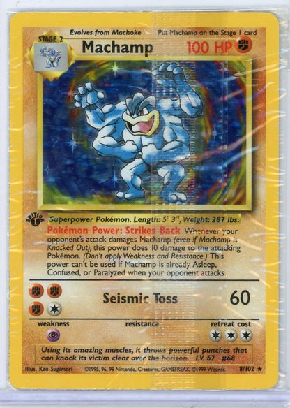 Machamp Pokémon Base Set Holo Rare (Sealed) #8/102