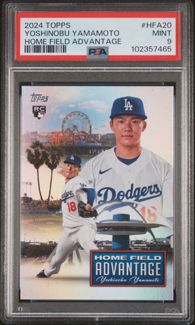 Yoshinobu Yamamoto 2024 Topps Home Field Advantage RC PSA 9