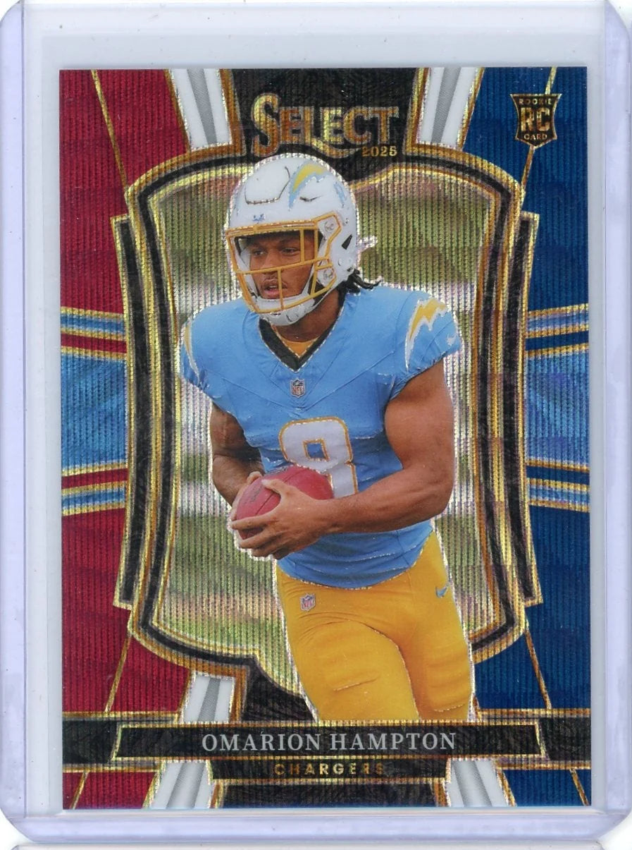 Omarion Hampton 2025 Panini Select Tri-Color prizm rc #'d 274/299