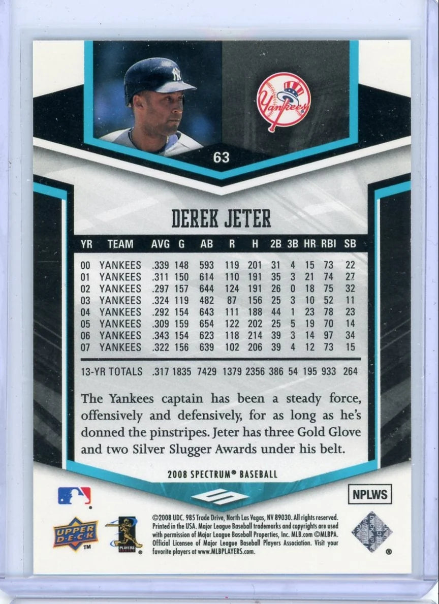 Derek Jeter 2008 Upper Deck Spectrum #63