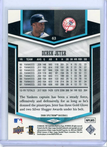 Derek Jeter 2008 Upper Deck Spectrum #63