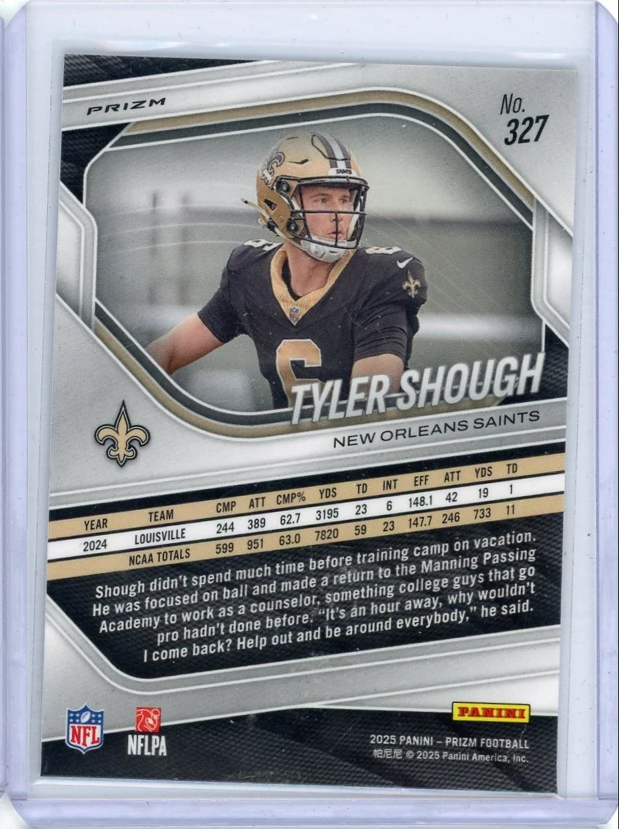 Tyler Shough 2025 Panini Prizm lazer prizm RC