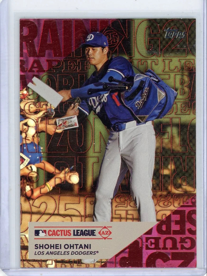 Shohei Ohtani 2025 Topps Series 1 Cactus League Pink Foil