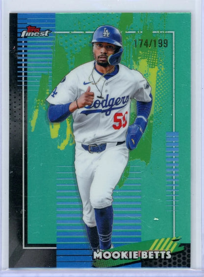 Mookie Betts Topps Finest Aqua Refractor #'d 174/199
