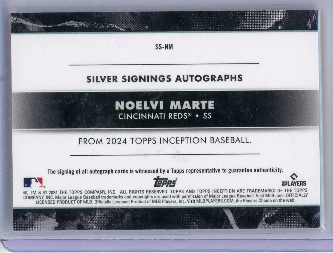 Noelvi Marte 2024 Topps Inception Rookie Autograph #'d 23/25