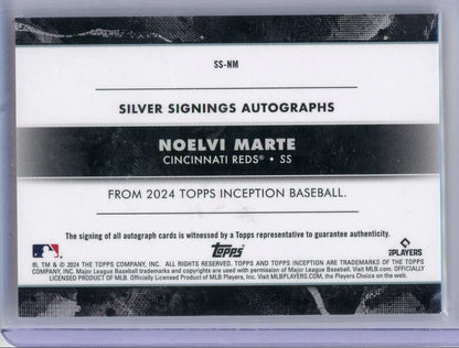 Noelvi Marte 2024 Topps Inception Rookie Autograph #'d 23/25