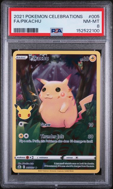 Pikachu Pokémon Celebrations #005/025 PSA 8