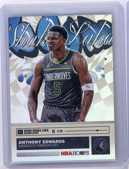 Anthony Edwards 2025-26 Topps Hoops Boom Shaka Laka SSP
