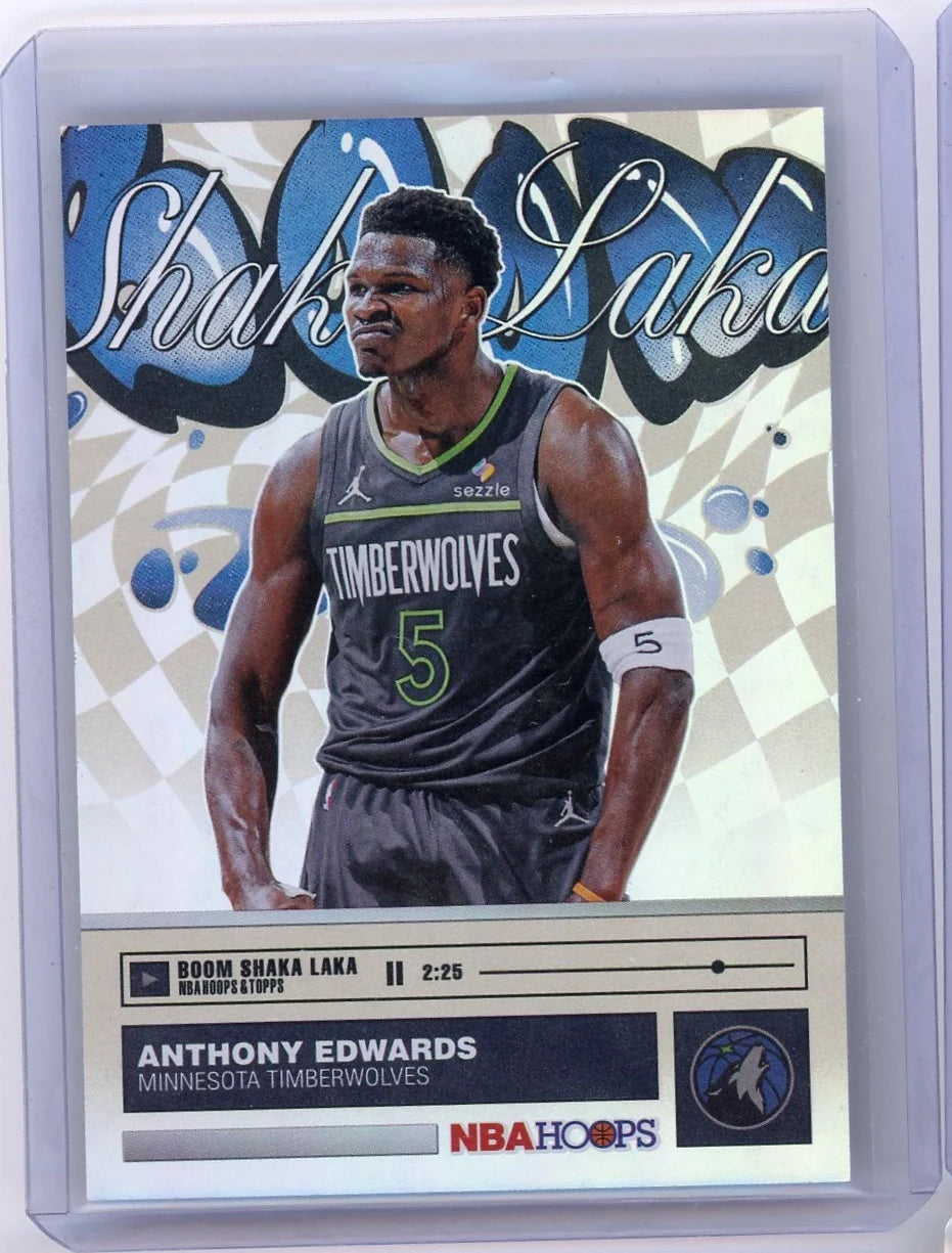 Anthony Edwards 2025-26 Topps Hoops Boom Shaka Laka SSP
