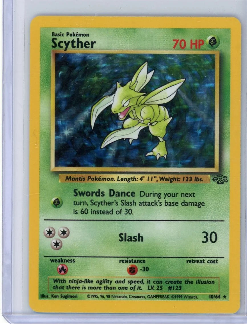 Scyther Pokémon Jungle Unlimited Holo #10/64 LP