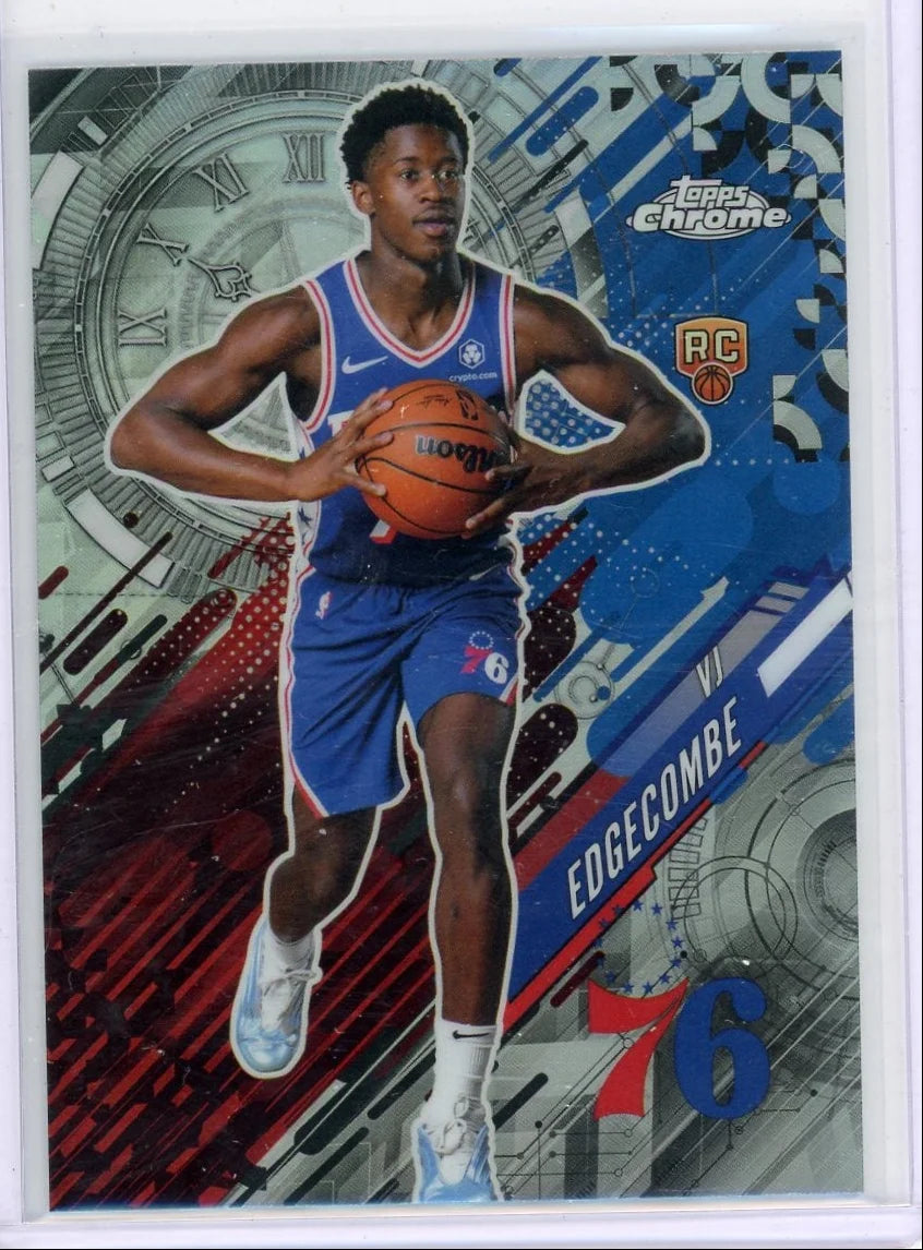 VJ Edgecombe 2025 Topps Chrome Go Time Refractor