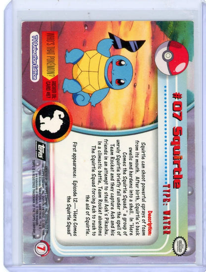 Squirtle 2000 Topps Pokémon TV #07