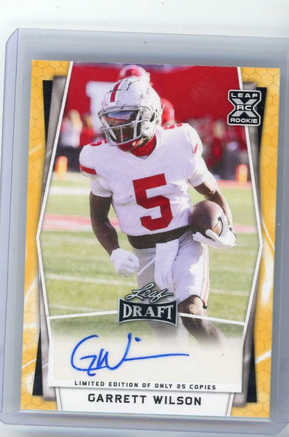 Garrett Wilson 2022 Leaf Draft autograph limited edition /25