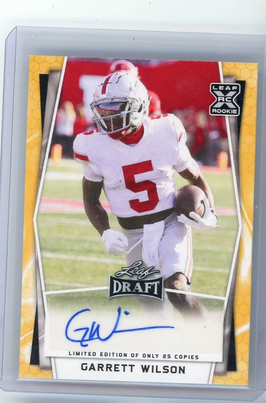 Garrett Wilson 2022 Leaf Draft autograph limited edition /25