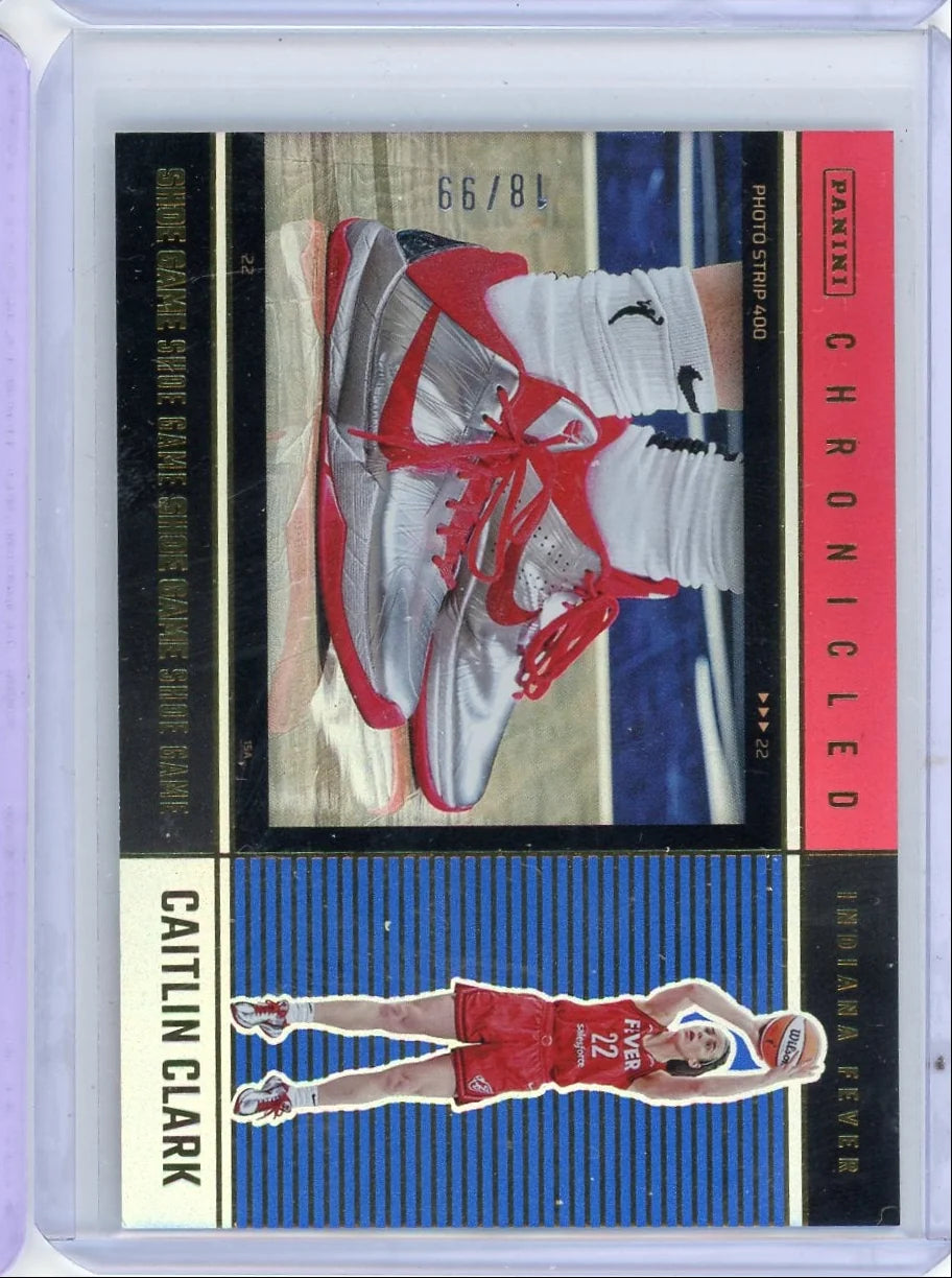 Caitlin Clark 2025 Panini Caitlin Clark Chronicled Shoe Game #'d 18/99