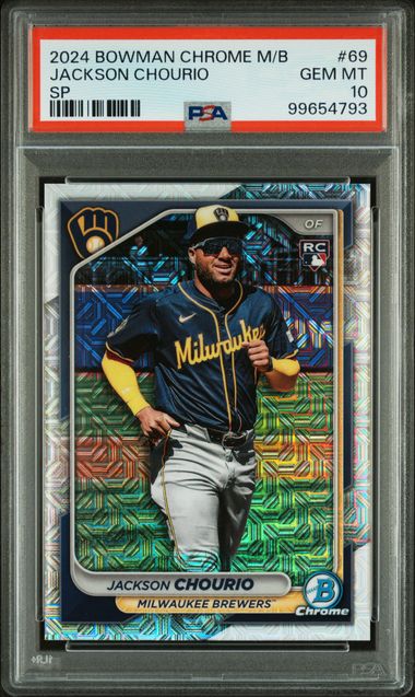 Jackson Chourio 2024 Bowman Chrome SP RC #69 PSA 10