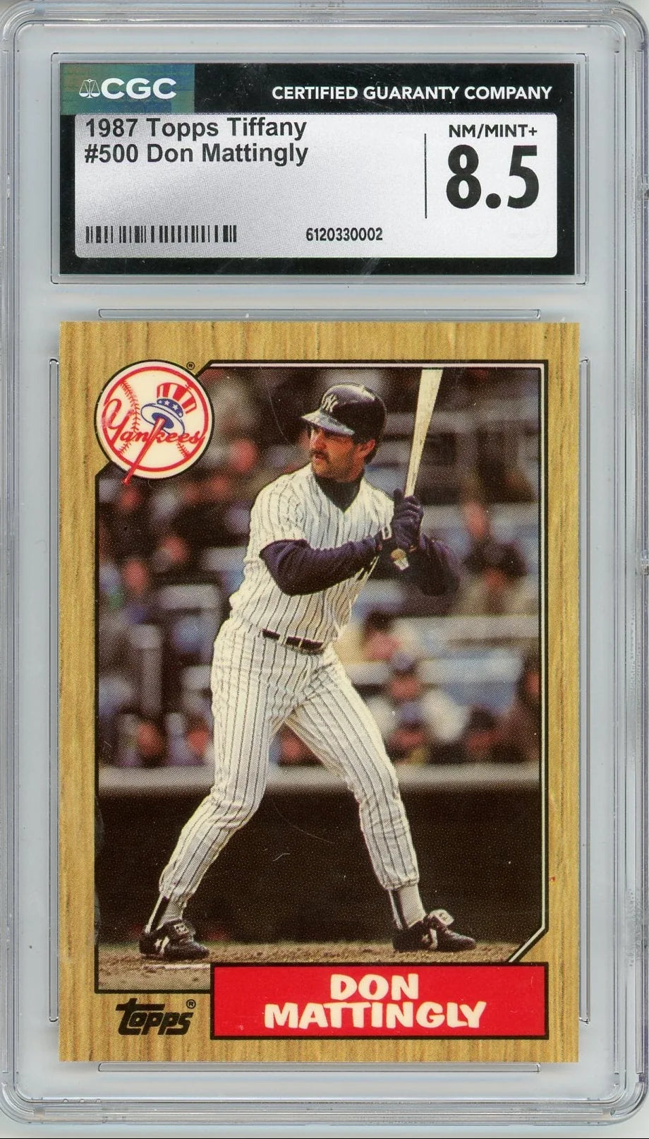 Don Mattingly 1987 Topps Tiffany CGC 8.5