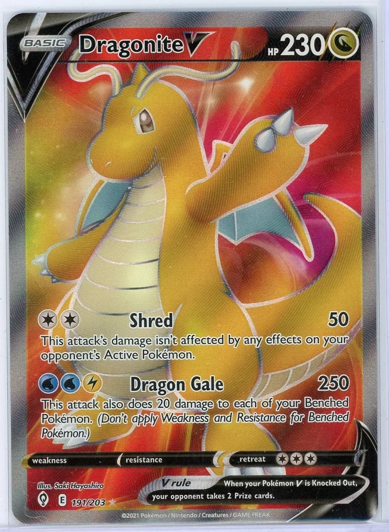 Dragonite V Pokémon Evolving Skies Ultra Rare #191/203