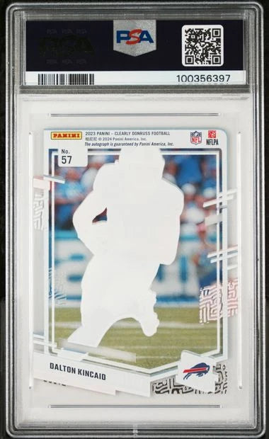 Dalton Kincard 2023 Panini Clearly Donruss Autograph RC PSA 10