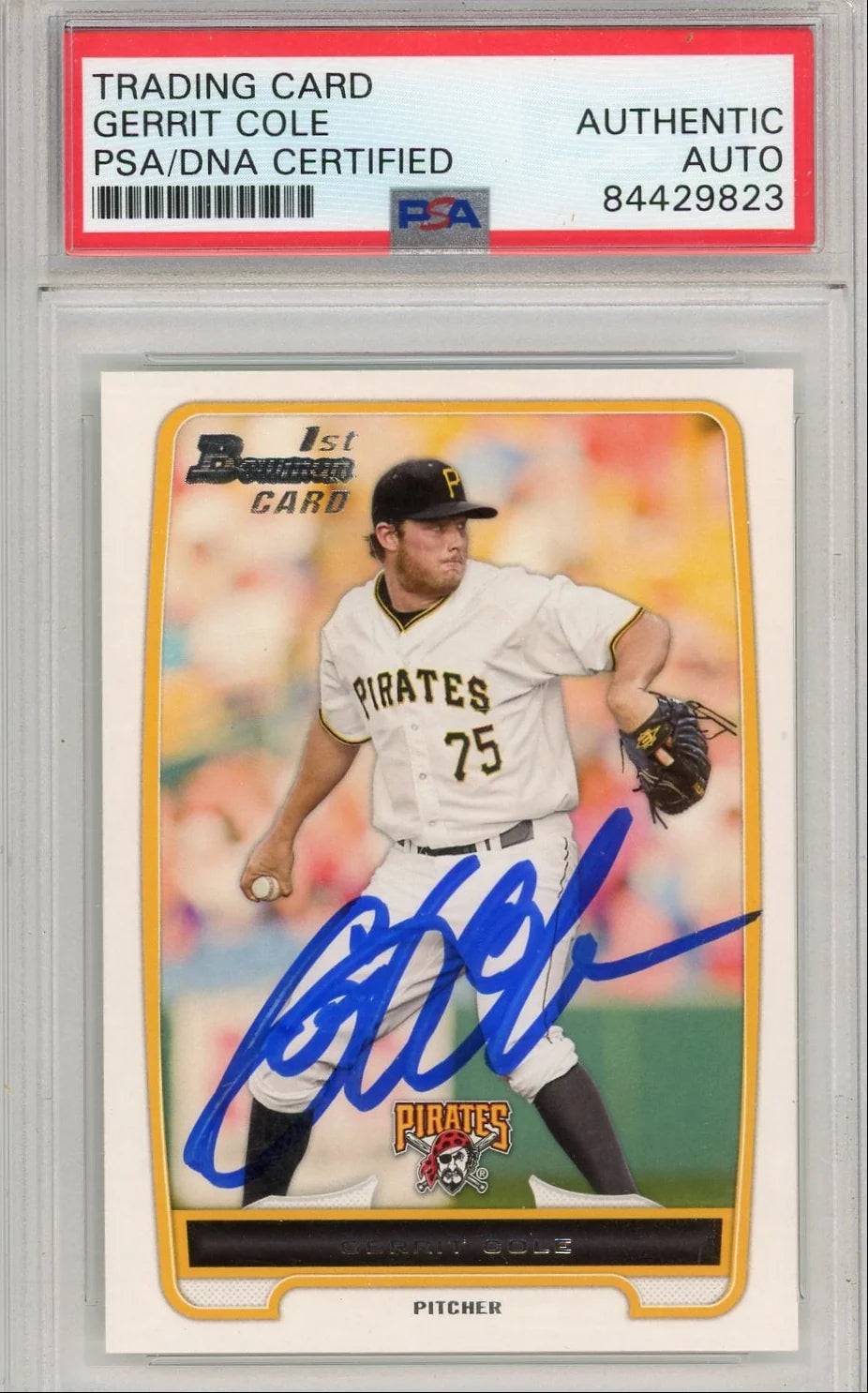 Gerrit Cole 2012 1st Bowman IP autograph PSA/DNA Certified Authentic