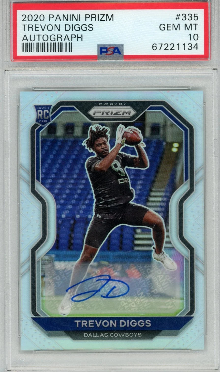 Trevon Diggs 2020 Panini Prizm Auto PSA 10