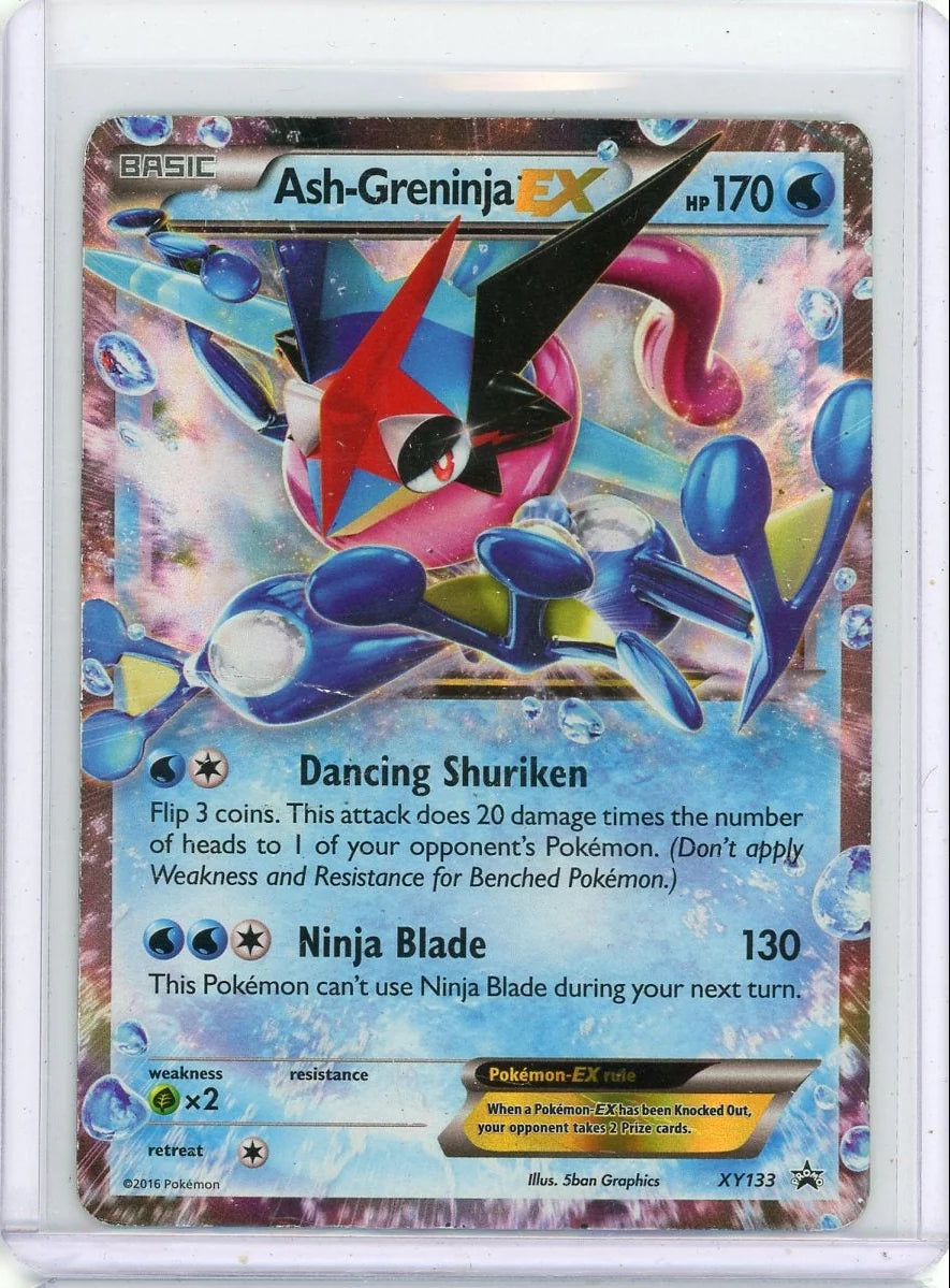 Ash-Greninja EX 2016 Pokemon Black Star Promo #XY133 DMG