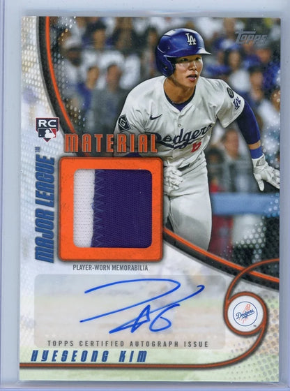 Hyesong Kim 2025 Topps Major League Material RPA #'d 19/25