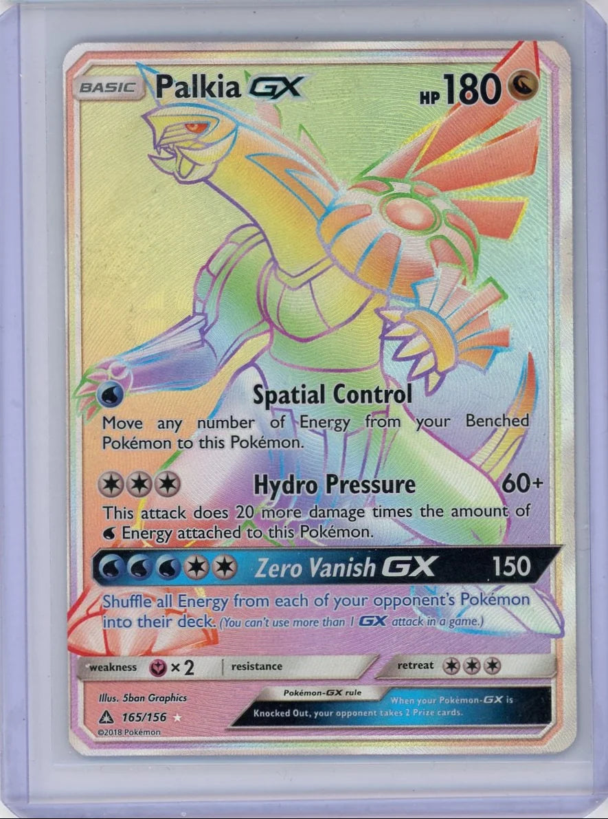 Palkia GX 2018 Pokemon Ultra Prism secret rare #165/156