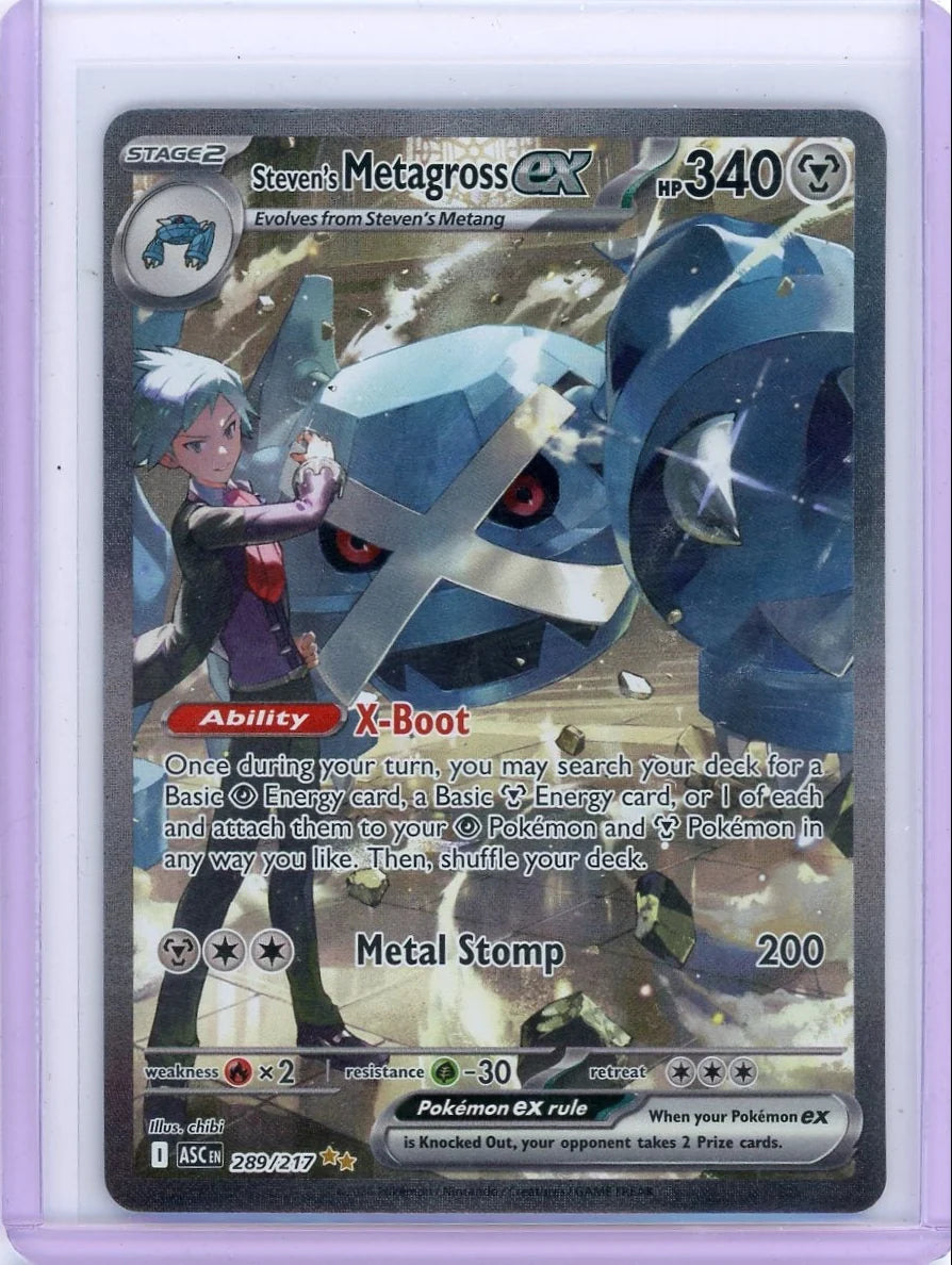 Steven's Metagross ex Pokémon Ascended Heroes Special Illustration Rare #289/217