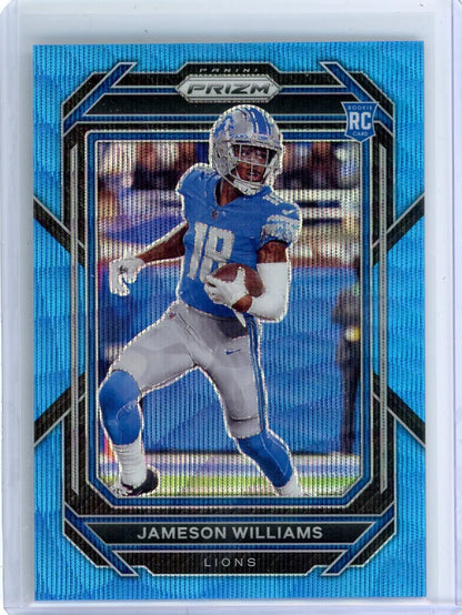 Jameson Williams 2022 Panini Prizm Blue Wave RC #'d 153/199