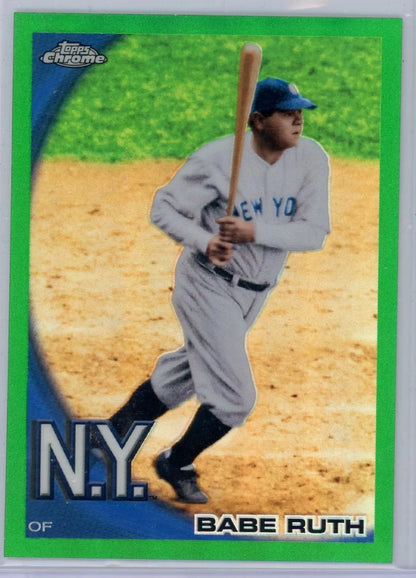 Babe Ruth 2010 Topps Chrome green refractor (wrapper redemption) #'d 242/599