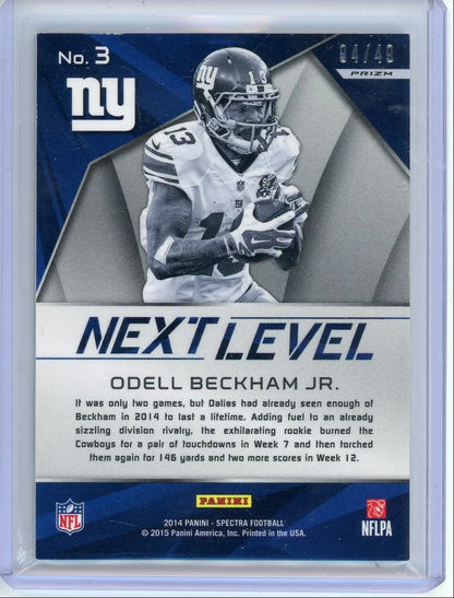 Odell Beckham Jr. 2014 Panini Spectra Next Level RC #'d 04/49