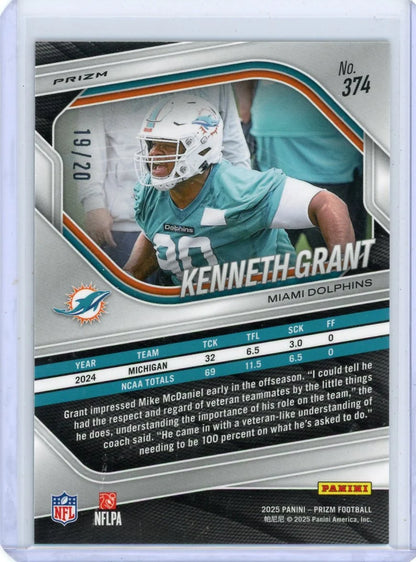 Kenneth Grant 2025 Panini Prizm Choice Red #'d 19/20