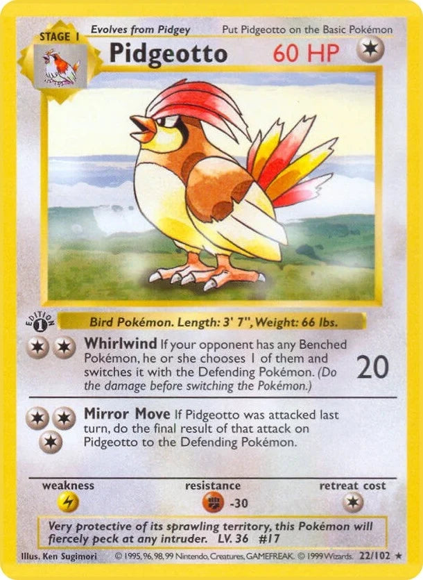 Pidgeotto (022/102) (Base Set (Shadowless)) (BSS)