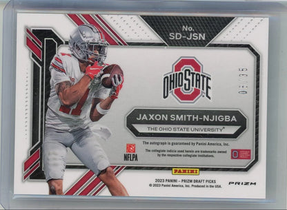 Jaxon Smith-Njigba 2023 Panini Prizm Draft Picks Signing Day autograph blue ice #'d 08/35