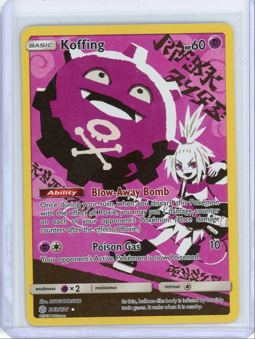 Koffing Pokémon Cosmic Eclipse Secret Rare #243/236