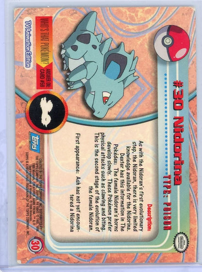 Nidorina Pokemon 1999 Topps TV Foil #30