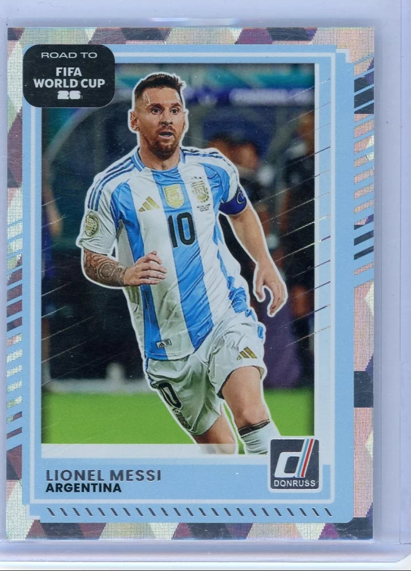 Lionel Messi 2026 Panini Donruss World Cup ice holo