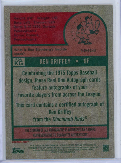 Ken Griffey 2024 Topps Heritage autograph