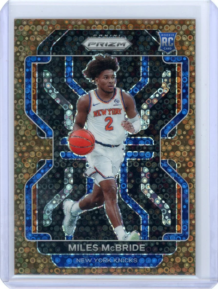 Miles McBride 2021-22 Panini Prizm Bronze Fast Break Prizm #'d 13/20